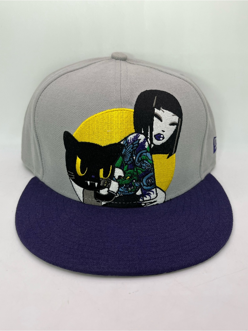 Tokidoki TKDK Tattoo Black Cat Girl 9Fifty New Era Rare Snapback SAMPLE Hat NWOT